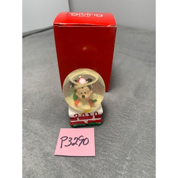 Disney Mickey Mouse Snow Globe 2010 Joy Of Giving Exclusive Christmas Decoration - Picture 9 of 9